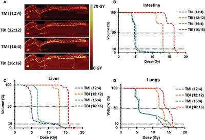 Total marrow irradiation reduces organ damage and enhances tissue repair with the potential to increase the targeted dose of bone marrow in both young and old mice